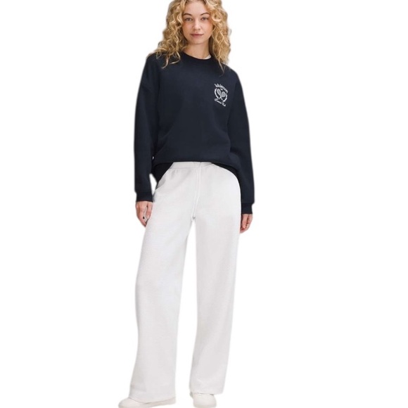 Lululemon Heavyweight Fleece Pullover Tennis Club Sweatshirt True Navy Size L - Picture 4 of 8